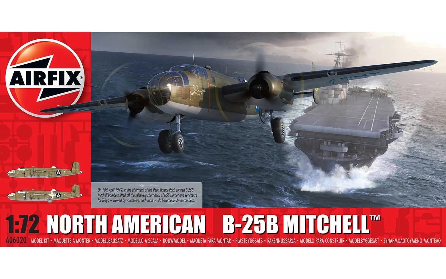 A06020 Airfix North American B-25B Mitchell 1:72 Scale 4 A06020 Airfix North American B-25B Mitchell 1:72 Scale - Image 2