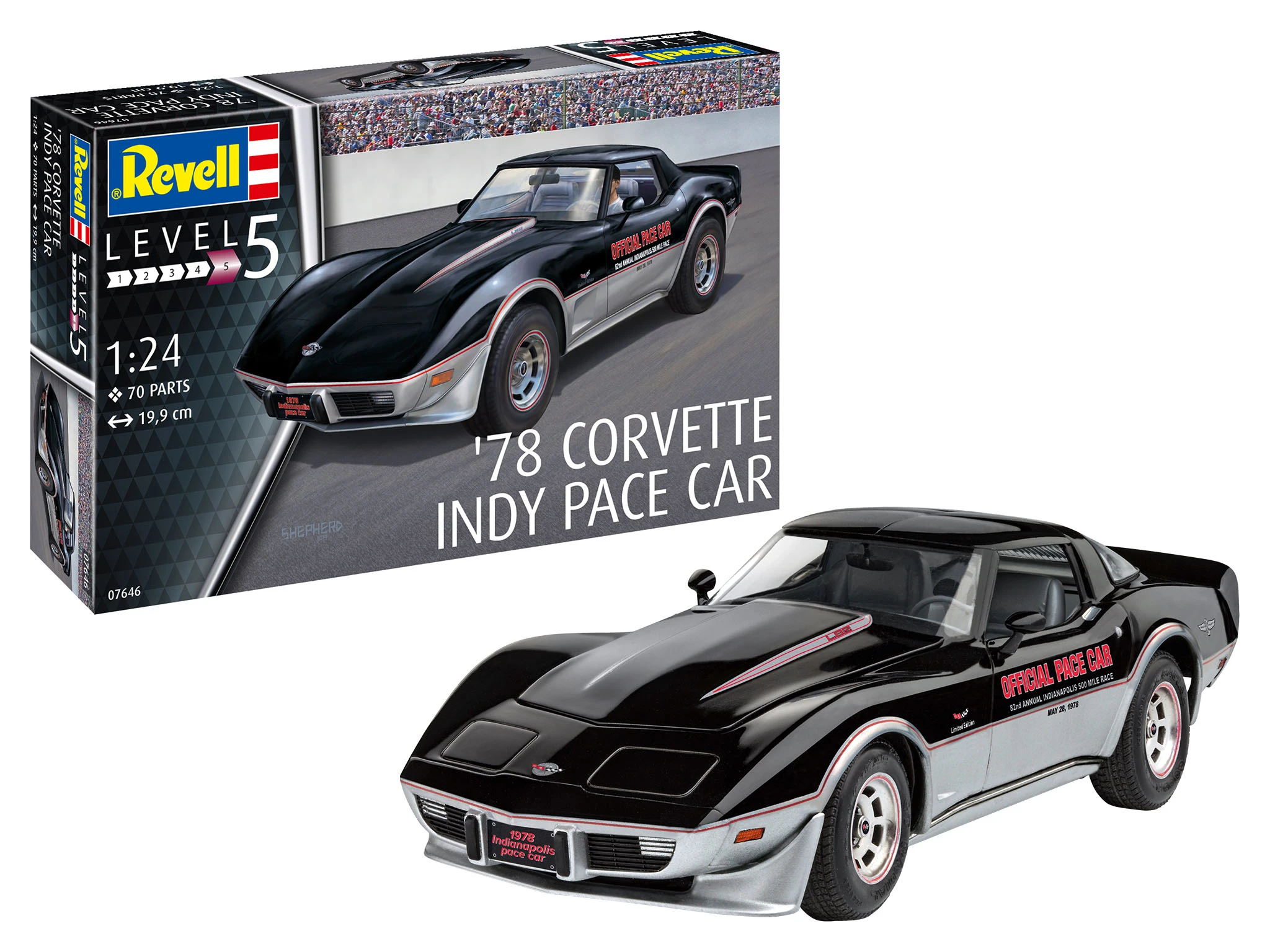Revell 07646 1/24 1978 CORVETTE C3 INDY PACE CAR MODEL KIT 3 Revell 07646 1/24 1978 CORVETTE C3 INDY PACE CAR MODEL KIT