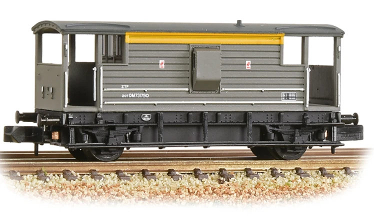 GRAHAM FARISH 377-303 LMS 20T Brake Van BR Engineers Grey & Yellow