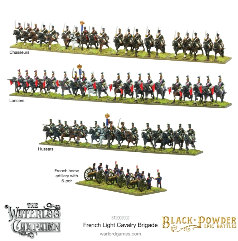 Warlord Games Black Powder Epic Battles: Waterloo β French Light Cavalry Brigade - Image 2
