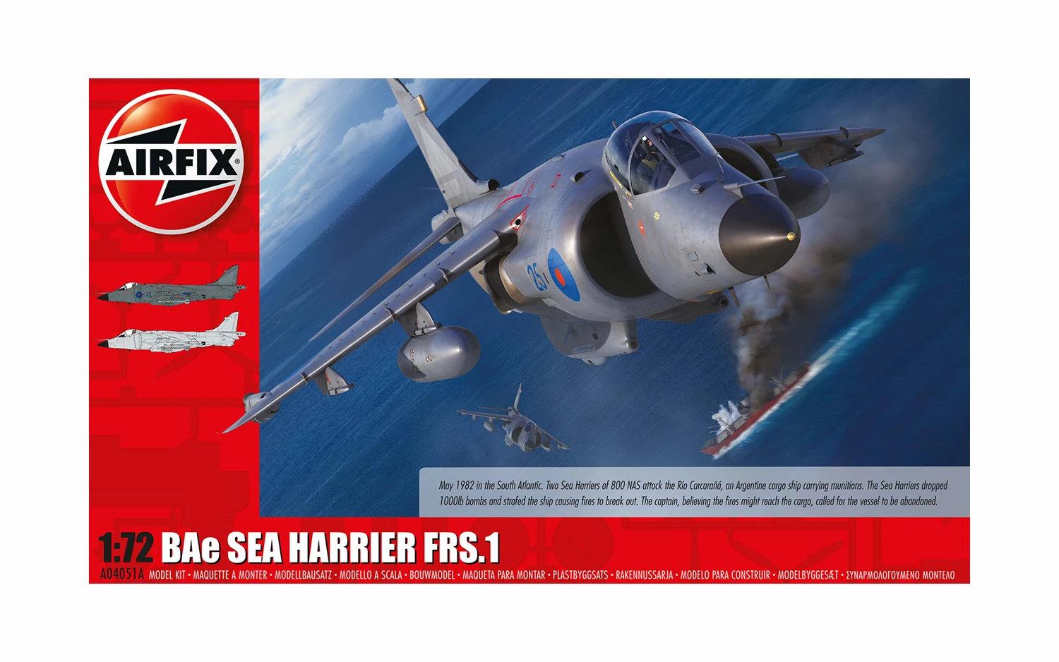 Airfix A04051 BAe Sea Harrier FRS1 1/72 Scale 3 Airfix A04051 BAe Sea Harrier FRS1 1/72 Scale