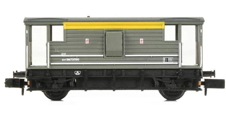 GRAHAM FARISH 377-303 LMS 20T Brake Van BR Engineers Grey & Yellow - Image 3