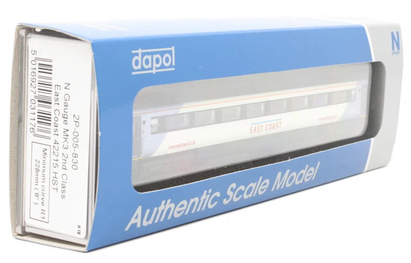 Dapol 2P-005-830 Mk3 ‘East Coast’ Livery 1st Class HST Coach ‘42215’ - Image 3