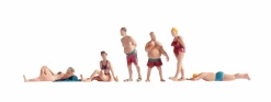 NOCH 36841 SUNBATHERS (6) FIGURE SET N GAUGE