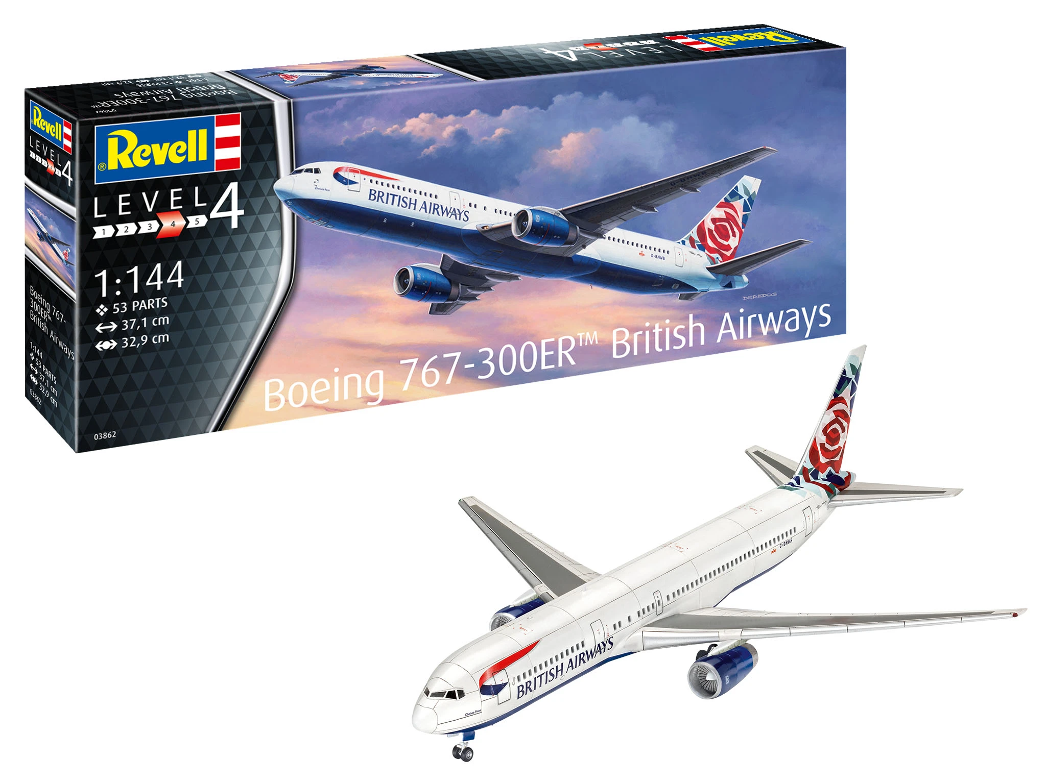 REVELL 03862 Boeing 767-300ER British Airways Chelsea Rose Scale: 1:144 4 REVELL 03862 Boeing 767-300ER British Airways Chelsea Rose Scale: 1:144 - Image 2