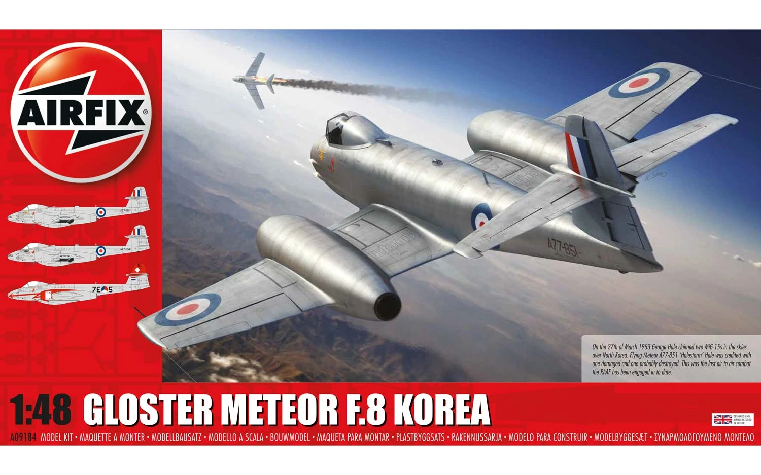 A09184 Airfix Gloster Meteor F8 Korea 1:48 Scale 6 A09184 Airfix Gloster Meteor F8 Korea 1:48 Scale - Image 4