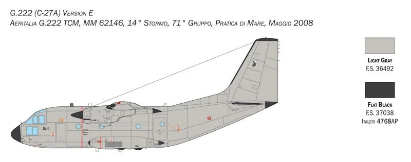 Italeri 1450 C-27J Spartan G.222 1:72 Scale 4 Italeri 1450 C-27J Spartan G.222 1:72 Scale - Image 2