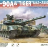 SUYATA PKSYNO002 T-90A Main Battle Tank & GAZ-233014 “Tiger” Armoured Vehicle 1/48 SCALE