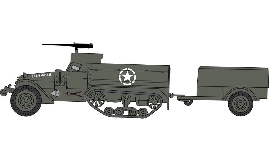 A02318V Airfix Vintage Classics M3 Half-Track Kit 1:76 Scale 4 A02318V Airfix Vintage Classics M3 Half-Track Kit 1:76 Scale - Image 2