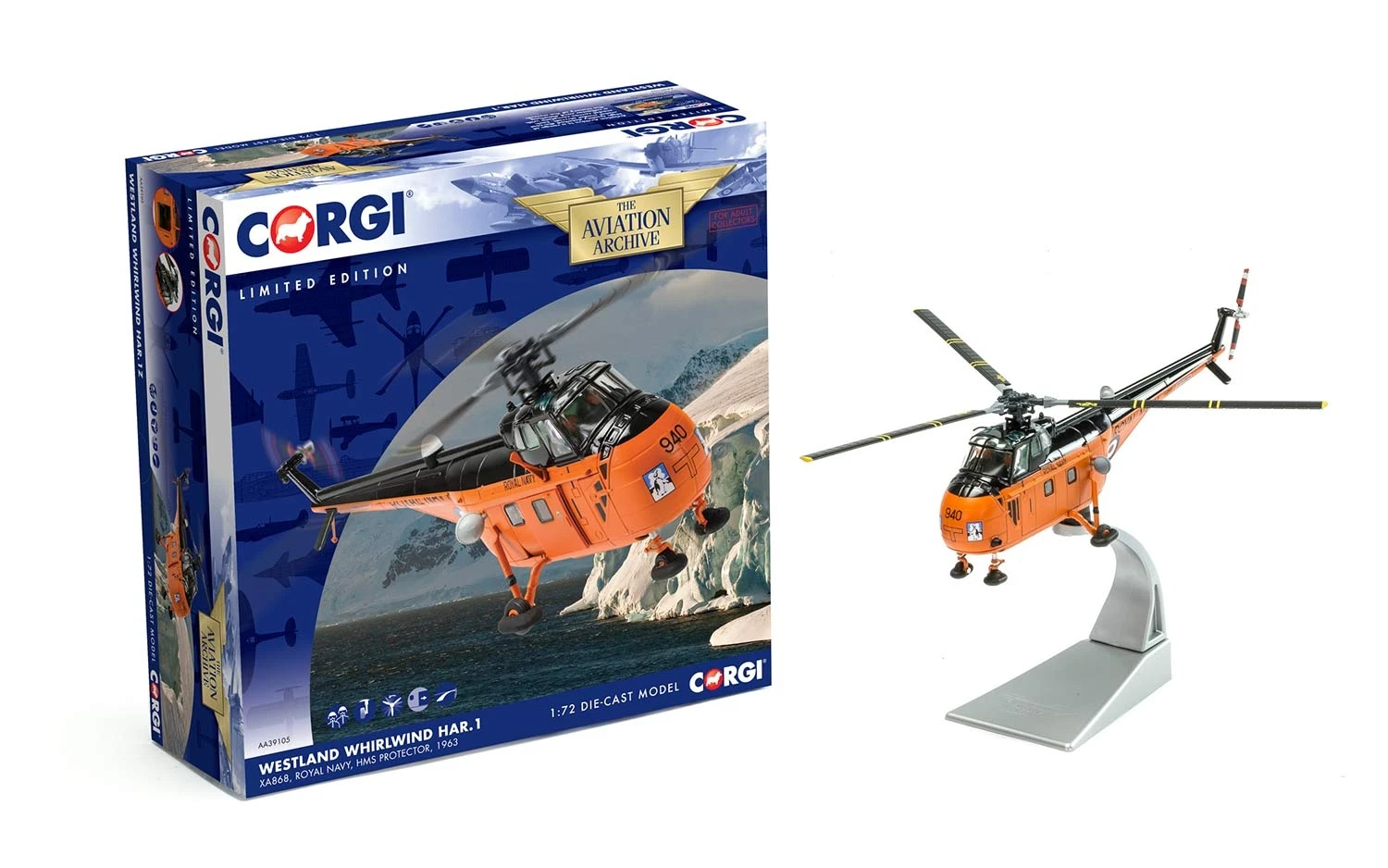 Corgi AA39105 Westland Whirlwind HAR.1 – XA868- Royal Navy- HMS Protector- 1963 3 Corgi AA39105 Westland Whirlwind HAR.1 – XA868- Royal Navy- HMS Protector- 1963