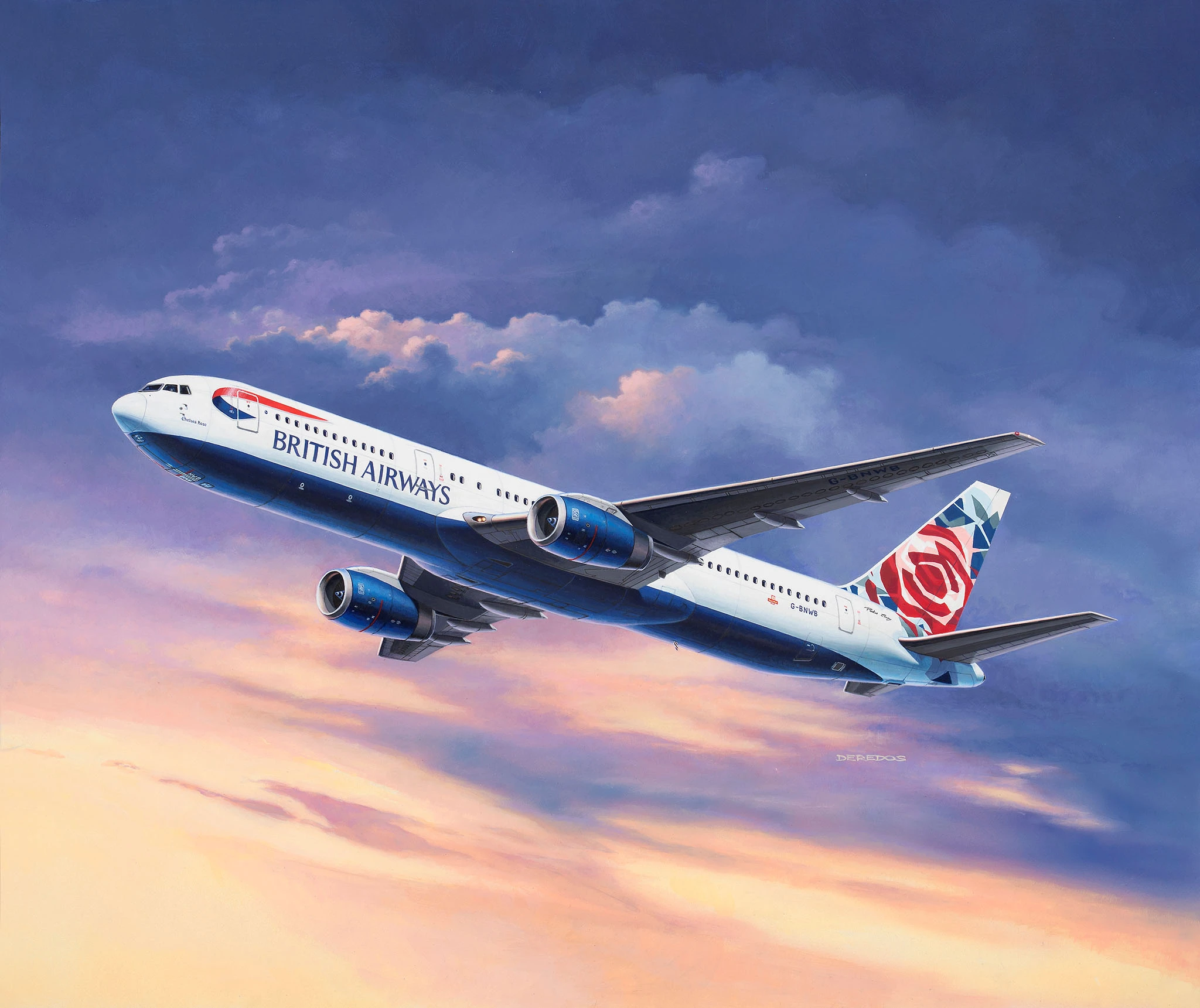 REVELL 03862 Boeing 767-300ER British Airways Chelsea Rose Scale: 1:144 3 REVELL 03862 Boeing 767-300ER British Airways Chelsea Rose Scale: 1:144