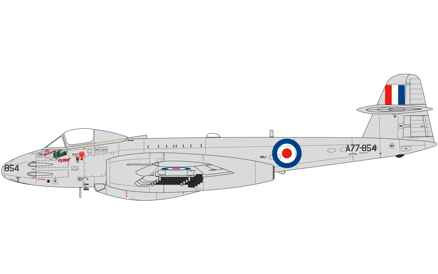 A09184 Airfix Gloster Meteor F8 Korea 1:48 Scale 10 A09184 Airfix Gloster Meteor F8 Korea 1:48 Scale - Image 8