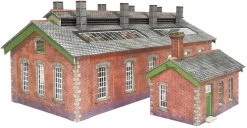 PN913 Metcalfe N Gauge Double Track Engine Shed (Red Brick) Kit