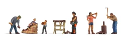 NOCH 36616 CHOPPING WOOD (5) FIGURE SET N GAUGE