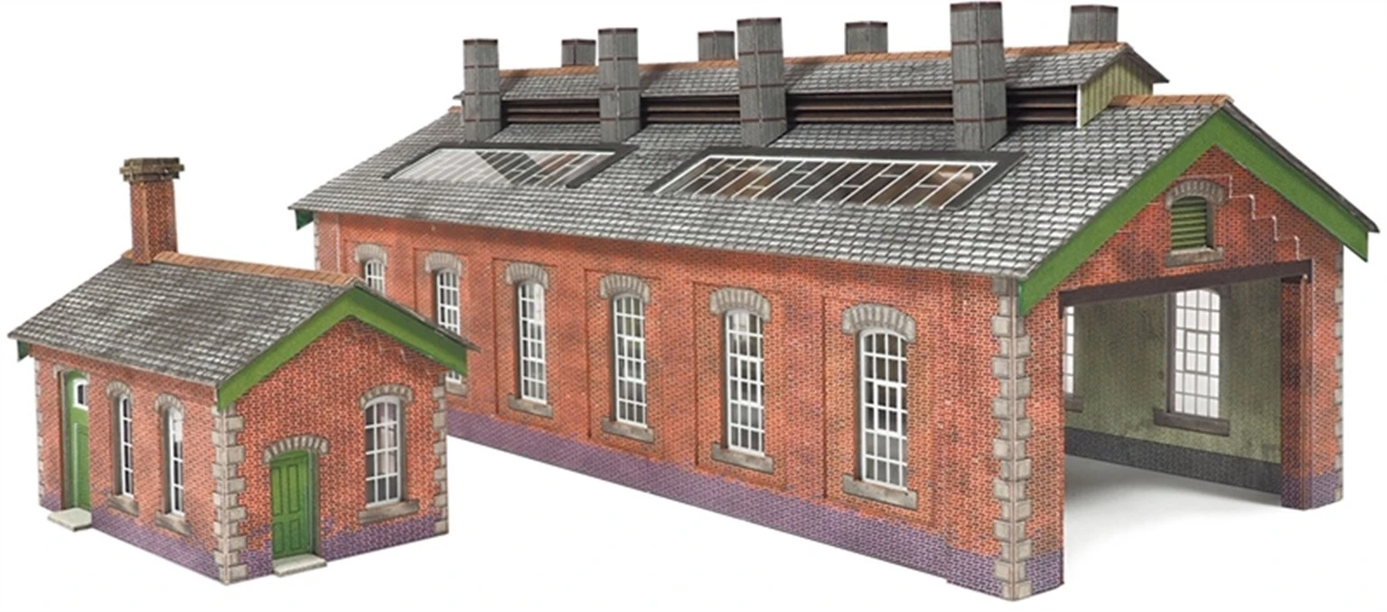 PN913 Metcalfe N Gauge Double Track Engine Shed (Red Brick) Kit 4 PN913 Metcalfe N Gauge Double Track Engine Shed (Red Brick) Kit - Image 2
