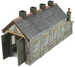 PN932 Metcalfe N Gauge Single Track Engine Shed (Stone) Kit