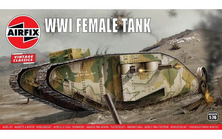 Airfix A02337V Vintage Classics WWI Female Tank Mk.I Kit 1:76 Scale