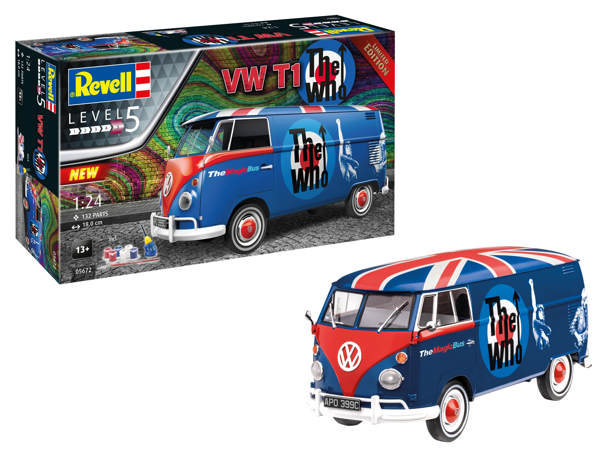 REVELL 1/24 VW T1 THE WHO MAGIC BUS STARTER SET 4 REVELL 1/24 VW T1 THE WHO MAGIC BUS STARTER SET - Image 2
