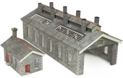 Alternative view of PN937 Metcalfe N Gauge Settle / Carlisle Double Track Engine Shed (Stone) Kit