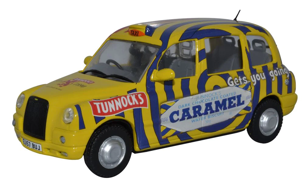 Oxford Diecast 43TX4009 Tunnocks TX4 Taxi 4 Oxford Diecast 43TX4009 Tunnocks TX4 Taxi - Image 2