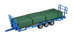 BRITAINS 43218 1/32 Kane Bale Trailer Set