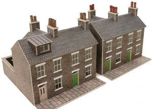 PN104 Metcalfe N Gauge Stone Built Terraced Houses Kit 3 PN104 Metcalfe N Gauge Stone Built Terraced Houses Kit