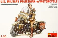 Miniart 1/35 35168 U.S.Millitary Policeman With Motorcycle