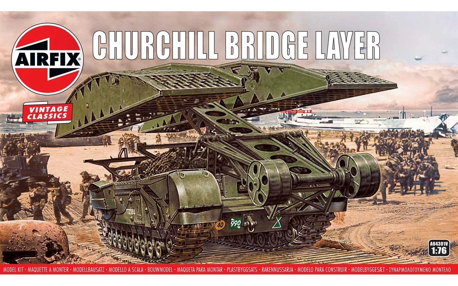 A04301V Airfix Vintage Classics Churchill Bridge Layer Kit 1:76 Scale 4 A04301V Airfix Vintage Classics Churchill Bridge Layer Kit 1:76 Scale - Image 2