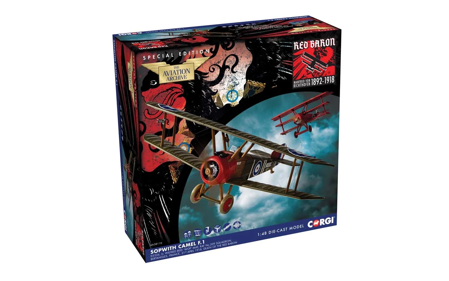Corgi AA38110 Sopwith Camel F.1. Wilfred May, 21st April 1918, Death Of The Red Baron 6 Corgi AA38110 Sopwith Camel F.1. Wilfred May, 21st April 1918, Death Of The Red Baron - Image 4