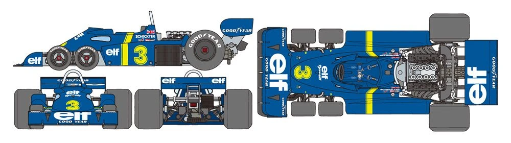 Tamiya 12036 1/12 Tyrrell P34 Six Wheeler (w/Photo-Etched Parts) 3 Tamiya 12036 1/12 Tyrrell P34 Six Wheeler (w/Photo-Etched Parts)