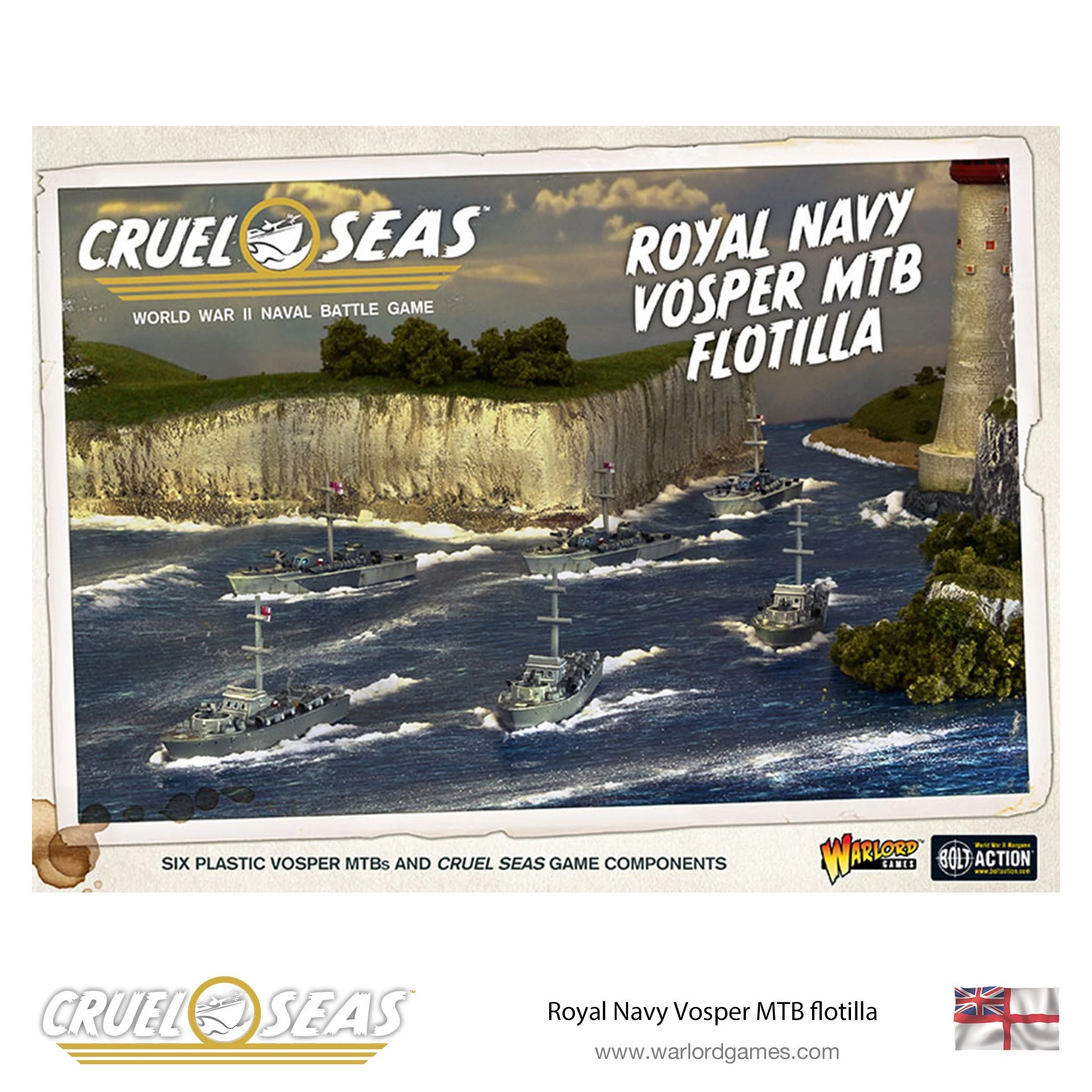 Warlord Games Cruel Seas 782011001 Royal Navy Vosper MTB Flotilla