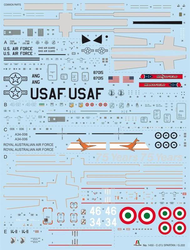 Italeri 1450 C-27J Spartan G.222 1:72 Scale 7 Italeri 1450 C-27J Spartan G.222 1:72 Scale - Image 5