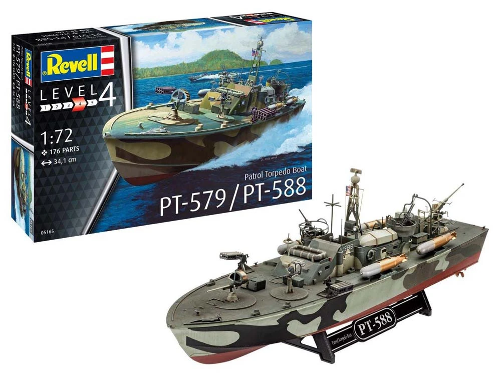 REVELL 05165 Patrol Torpedo Boat PT-588/PT-57 1:72 Ship Model Kit 3 REVELL 05165 Patrol Torpedo Boat PT-588/PT-57 1:72 Ship Model Kit