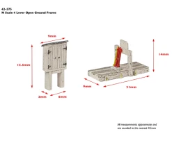 GRAHAM FARISH 42-575 4 Lever Open Ground Frame N GAUGE