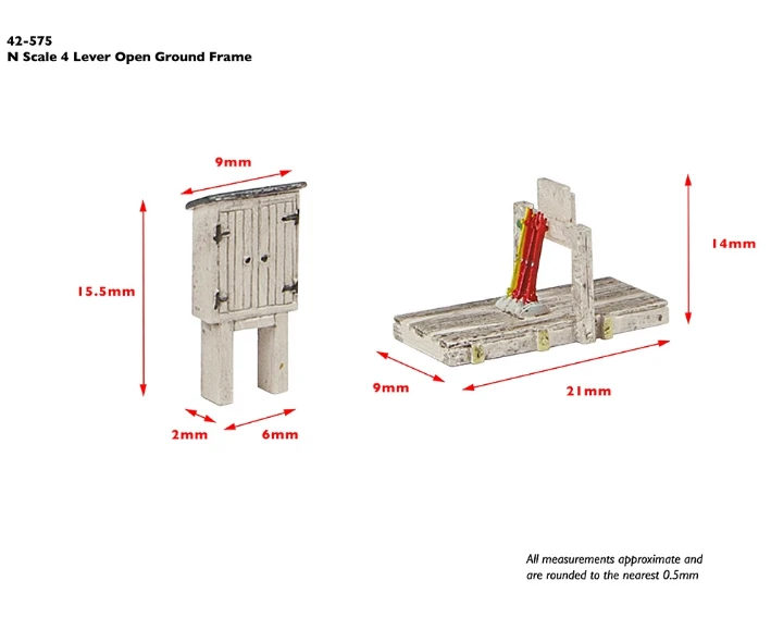 GRAHAM FARISH 42-575 4 Lever Open Ground Frame N GAUGE 3 GRAHAM FARISH 42-575 4 Lever Open Ground Frame N GAUGE