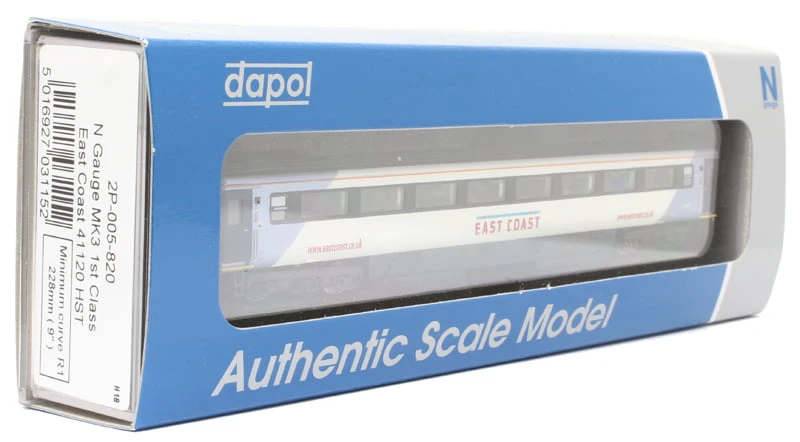 Dapol 2p-005-820 Mk3 ‘East Coast’ Livery 1st Class HST Coach ‘41120’ - Image 3