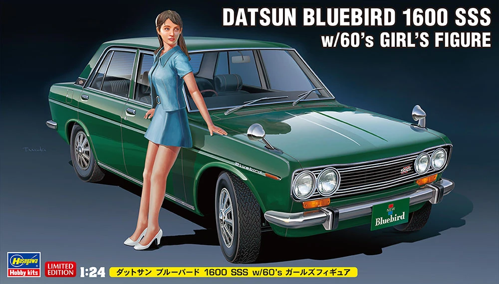 Hasegawa Datsun Bluebird 1600 SSS W/60’s Girl’s Figure 1:24 3 Hasegawa Datsun Bluebird 1600 SSS W/60’s Girl’s Figure 1:24