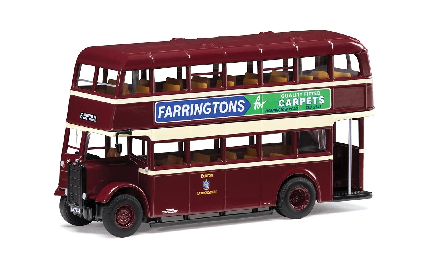 CORGI OM43917A Guy Utility Bus- Burton Corporation- 6 Anglesey Rd Via Station & Uxbridge St. 3 CORGI OM43917A Guy Utility Bus- Burton Corporation- 6 Anglesey Rd Via Station & Uxbridge St.