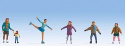 NOCH 36824 ICE SKATERS (6) FIGURE SET N GAUGE